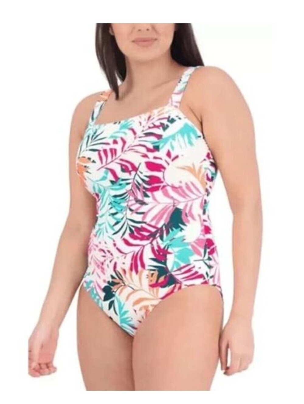 Eddie Bauer Swim Tropical Floral One Piece Swimsuit Medium NWT UPF 50 SIZE M